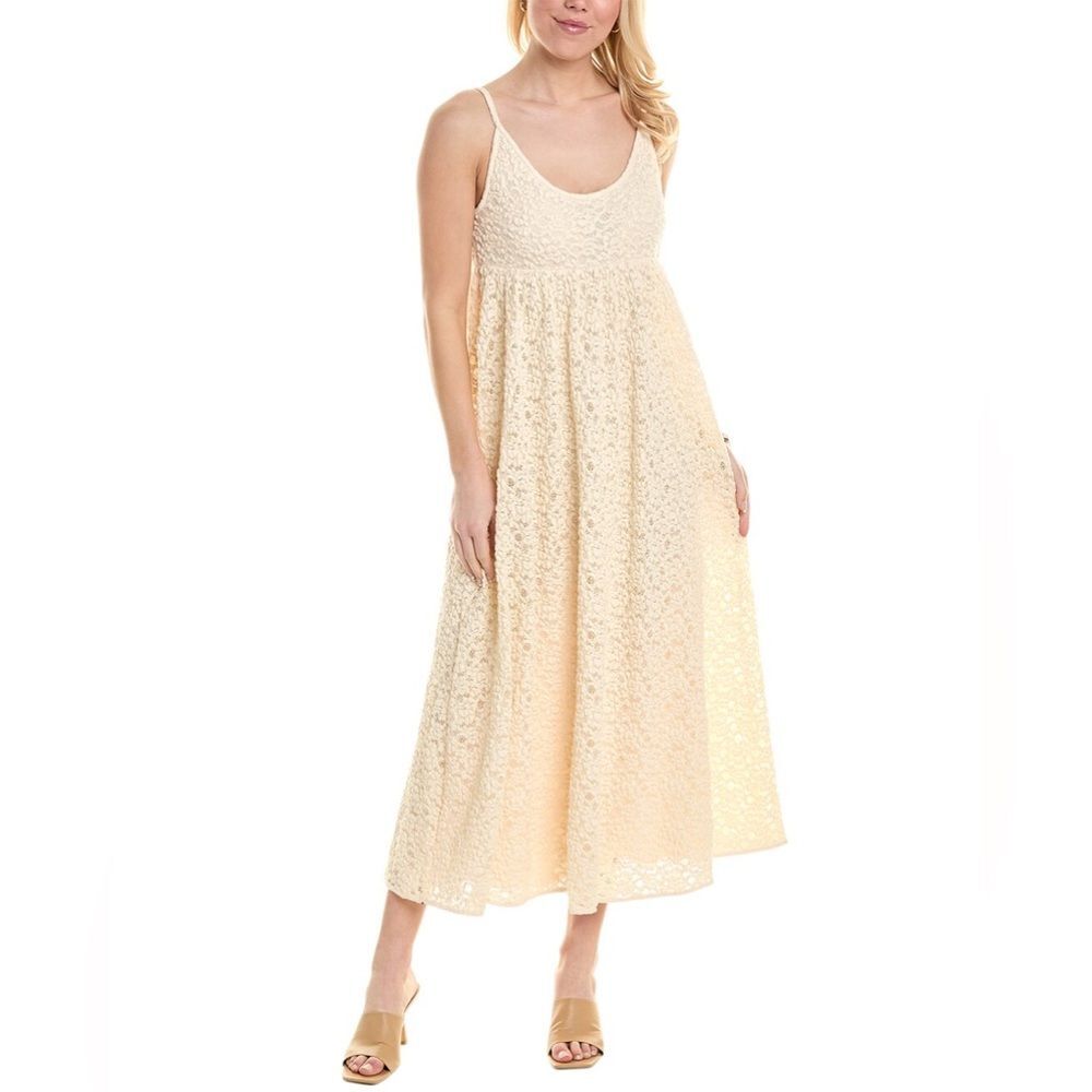Rebecca Taylor Lace Tank Maxi Dress in Ivory Cream, NWT, Size S